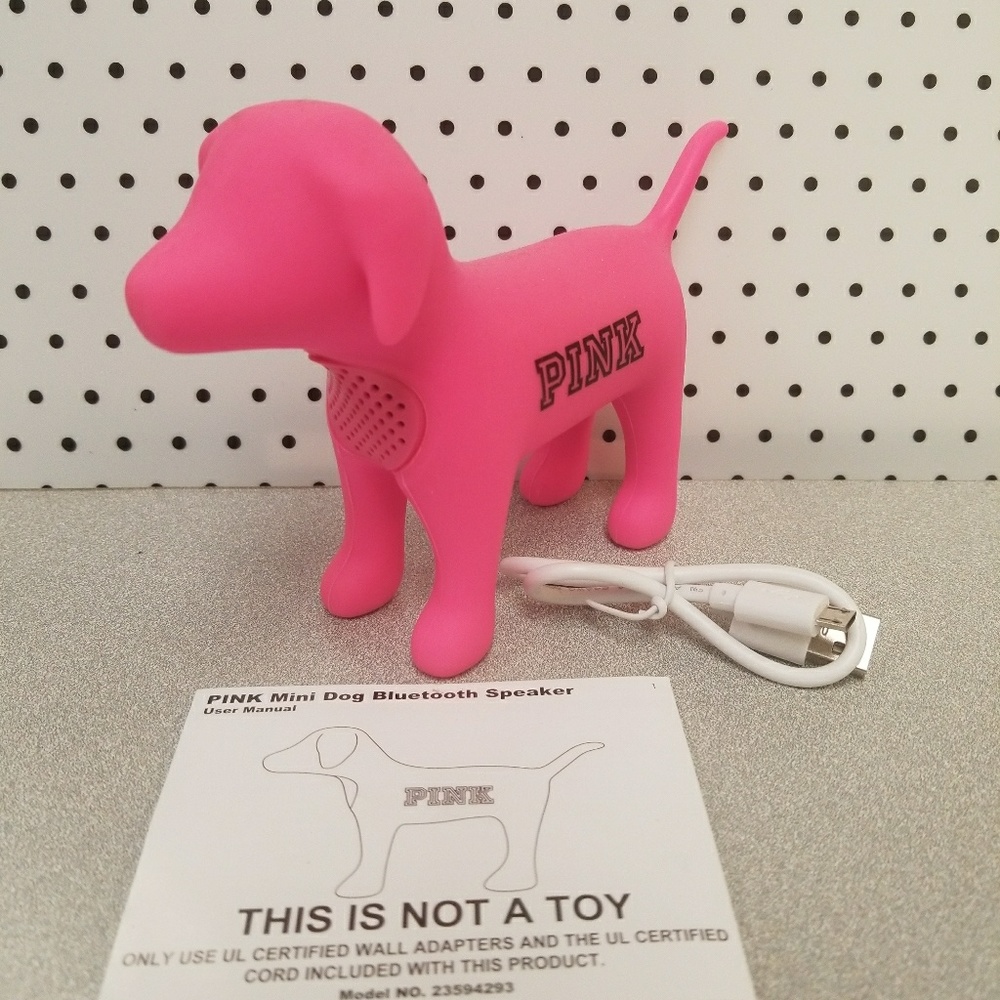 VS Pink Mini Dog Bluetooth Speaker